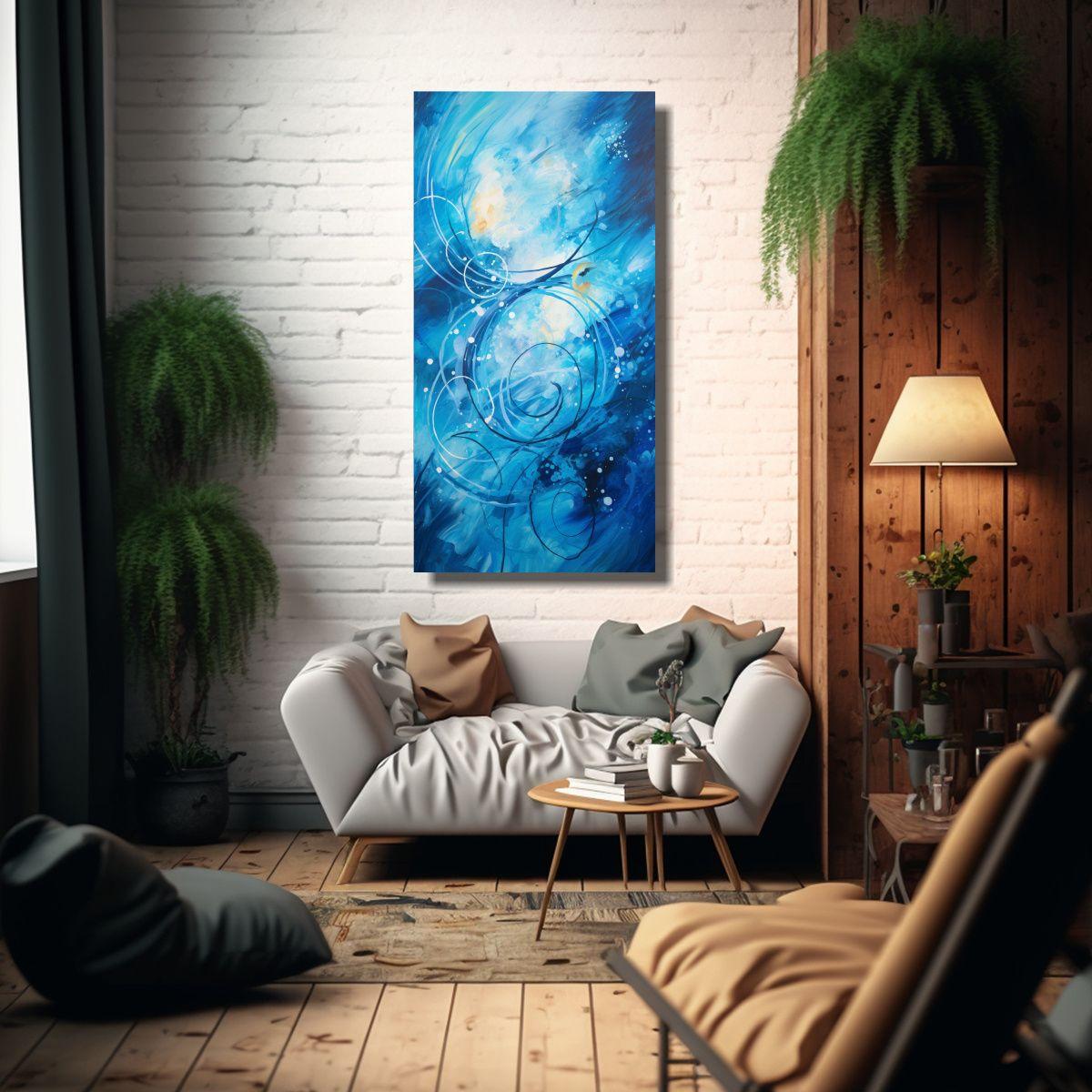 Cuadro Abstracto Impresionante De Líneas Finas 80x160cm-2