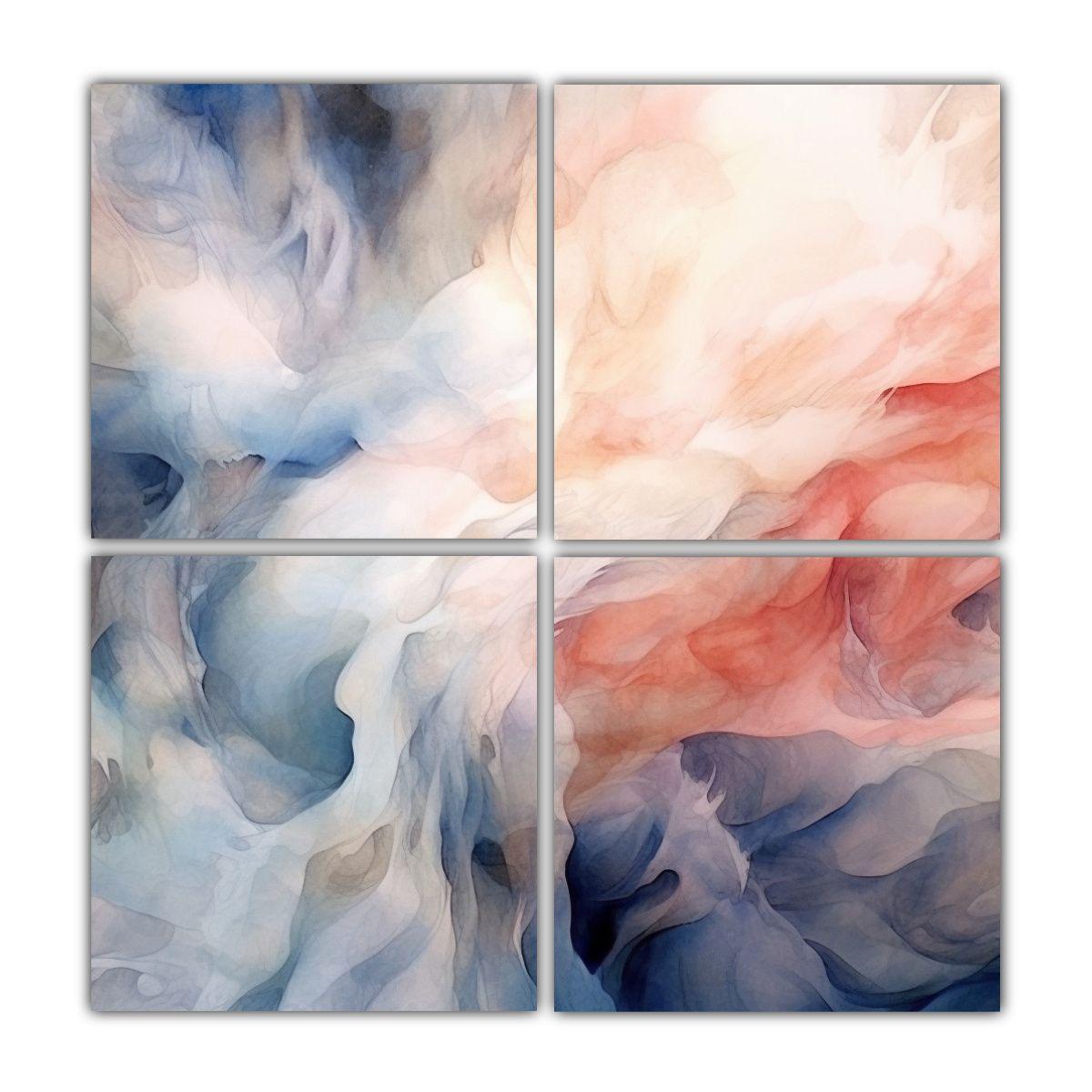 Pinturas Abstractas De Decoración En Bastidor De 60x60 Cm-0