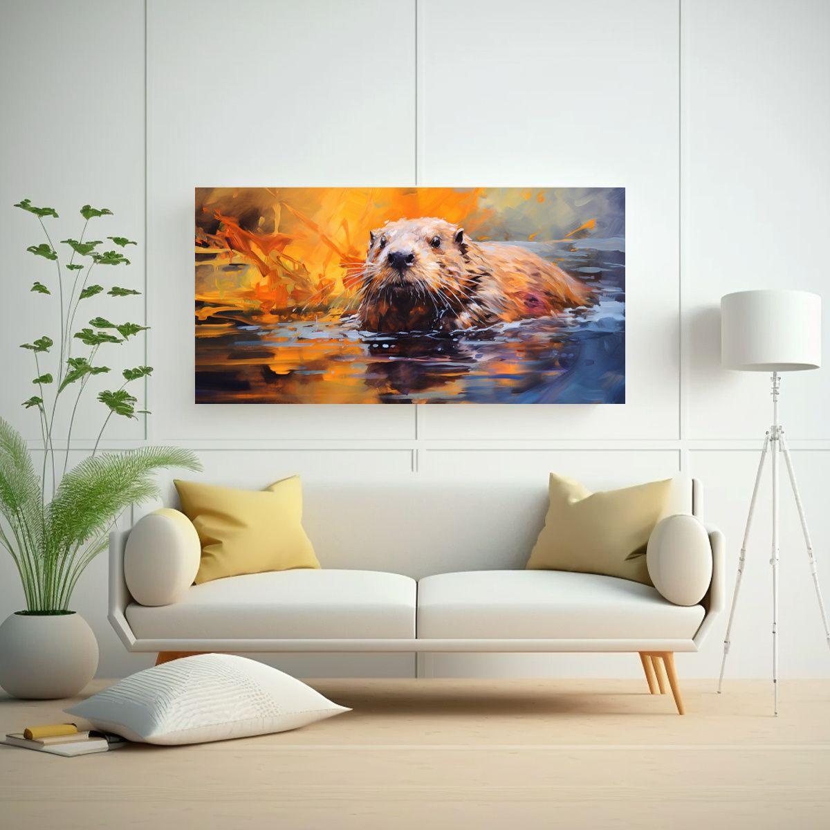 Pintura Al Estilo óleo Colorida De Estilo 40x20 Cm-2