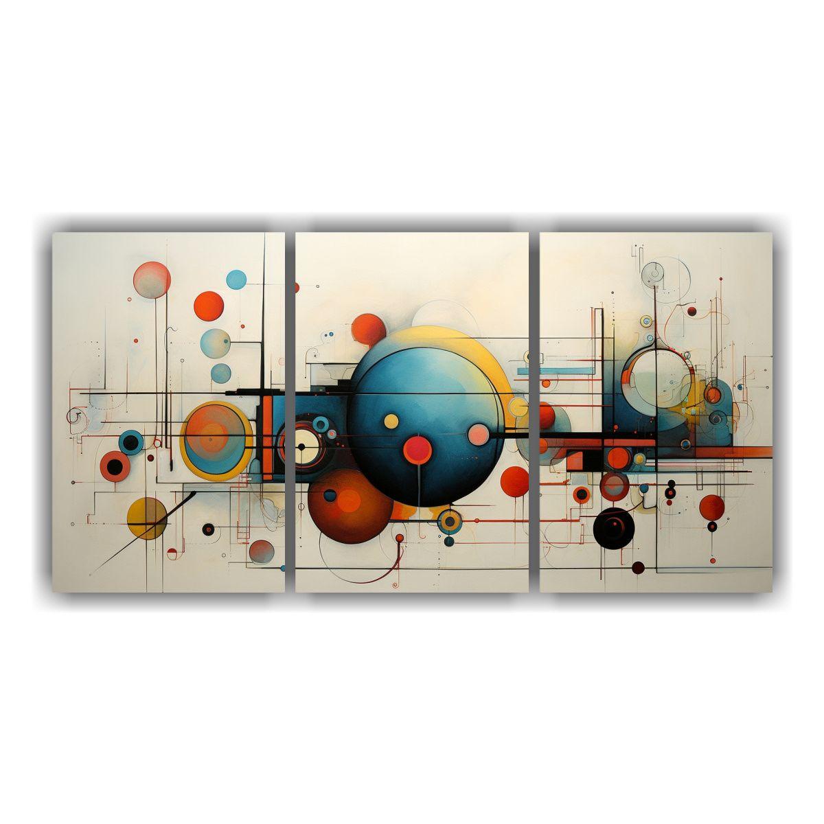 Cuadros Abstractos De Madera Con Diseño De 150x75 Cm-0