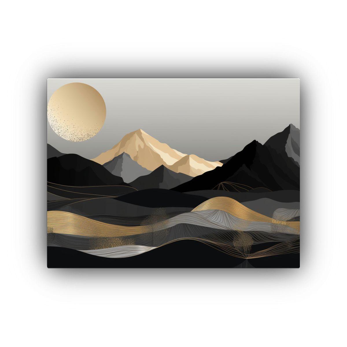 Cuadro Minimalista De Montaña: Composición 75x50cm-0