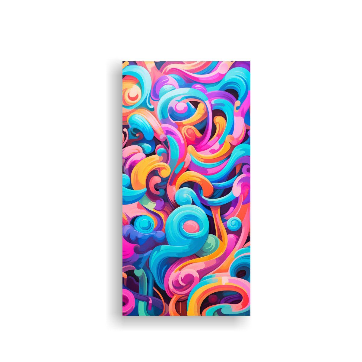 Pintura Decorativa: Patrones Abstractos Vibrantes 30x60cm-0