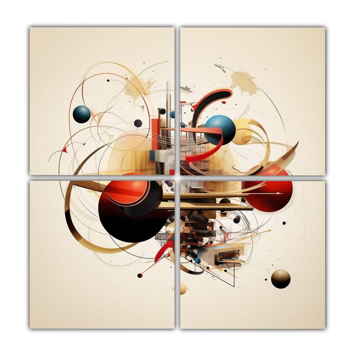 Pintura Decorativa Cuatro Artes Inspirador Urbano 140x140 Cm-0