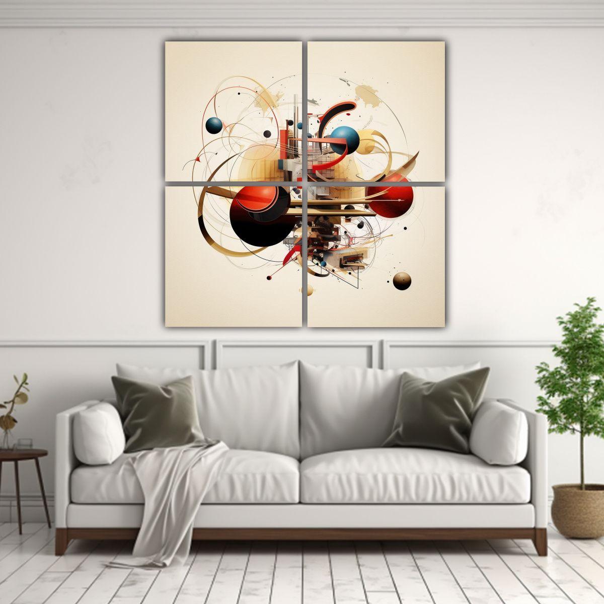 Pintura Decorativa Cuatro Artes Inspirador Urbano 140x140 Cm-2