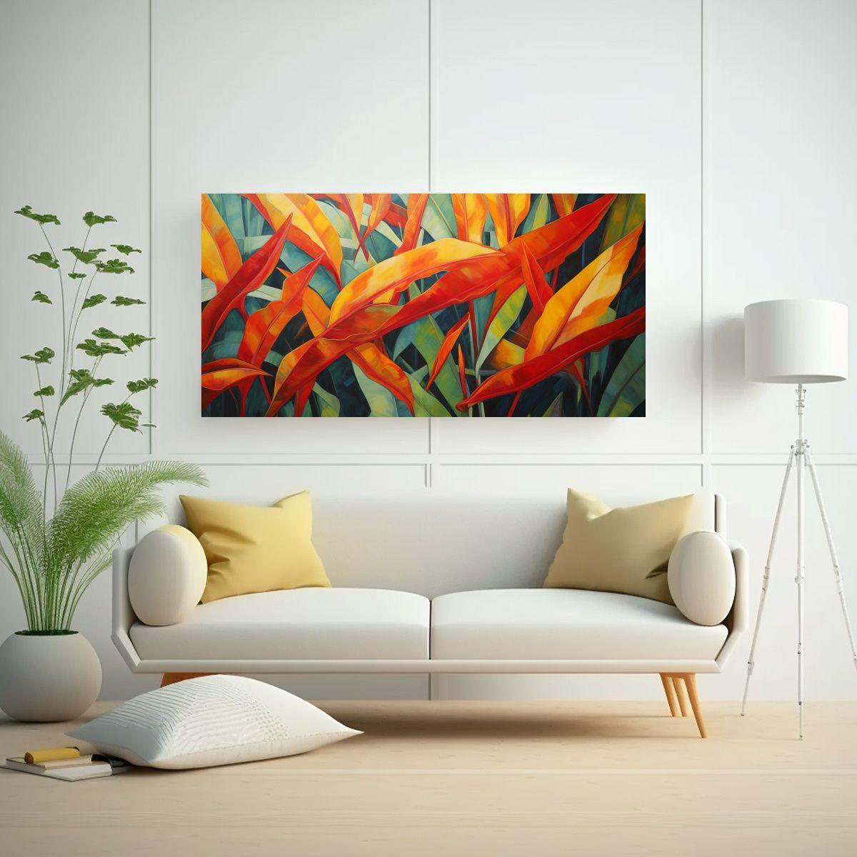 Pintura Abstracta Detallada En Estilo óleo De Hoj 160x80cm-2