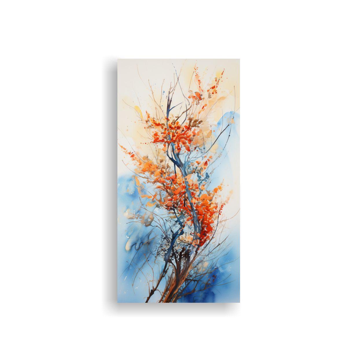 Pintura Abstracta Inspirada En Un árbol Ocotillo 30x60cm-0