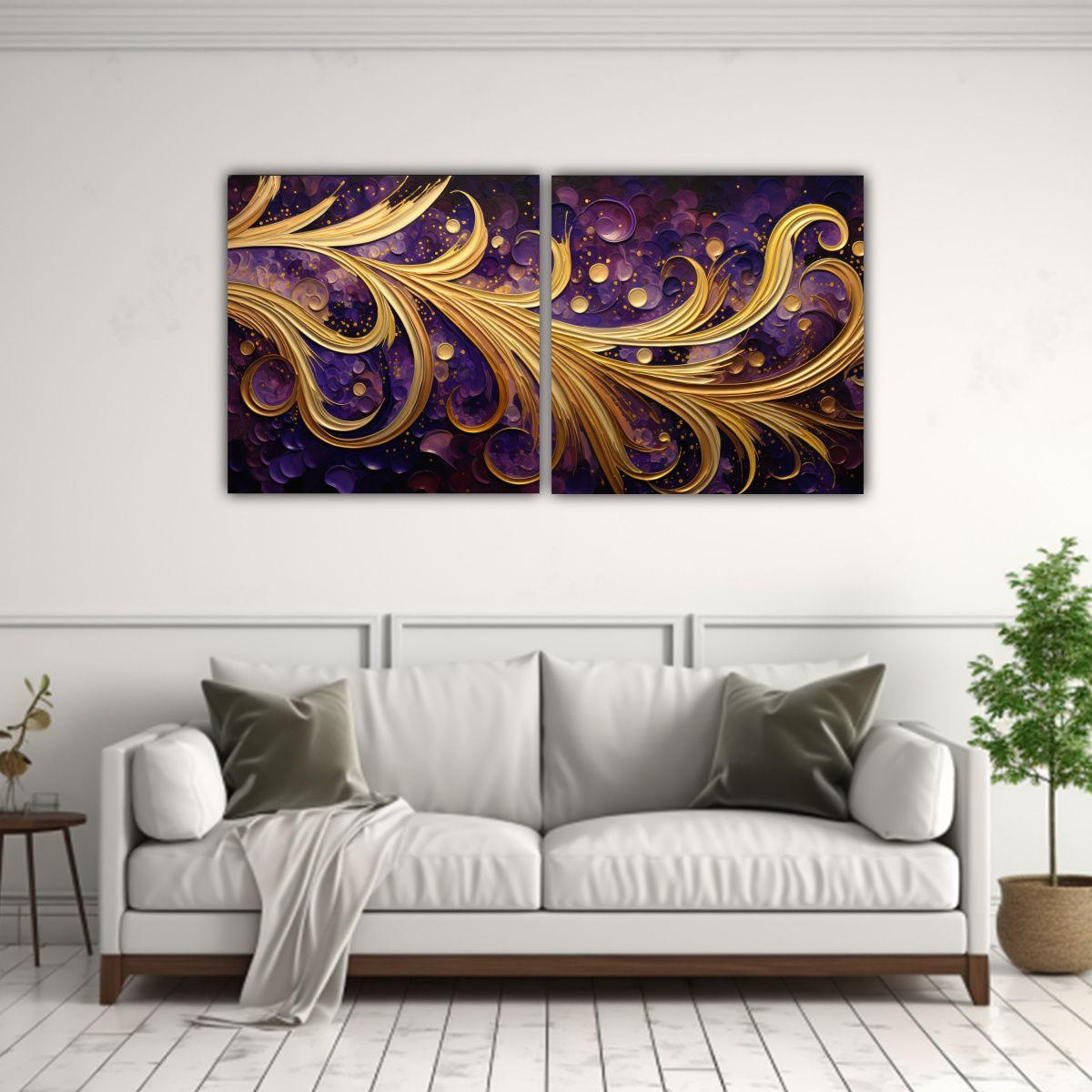 Cuadros Decorativos Dibujo Espirales Y Remolinos 80x40 Cm-2