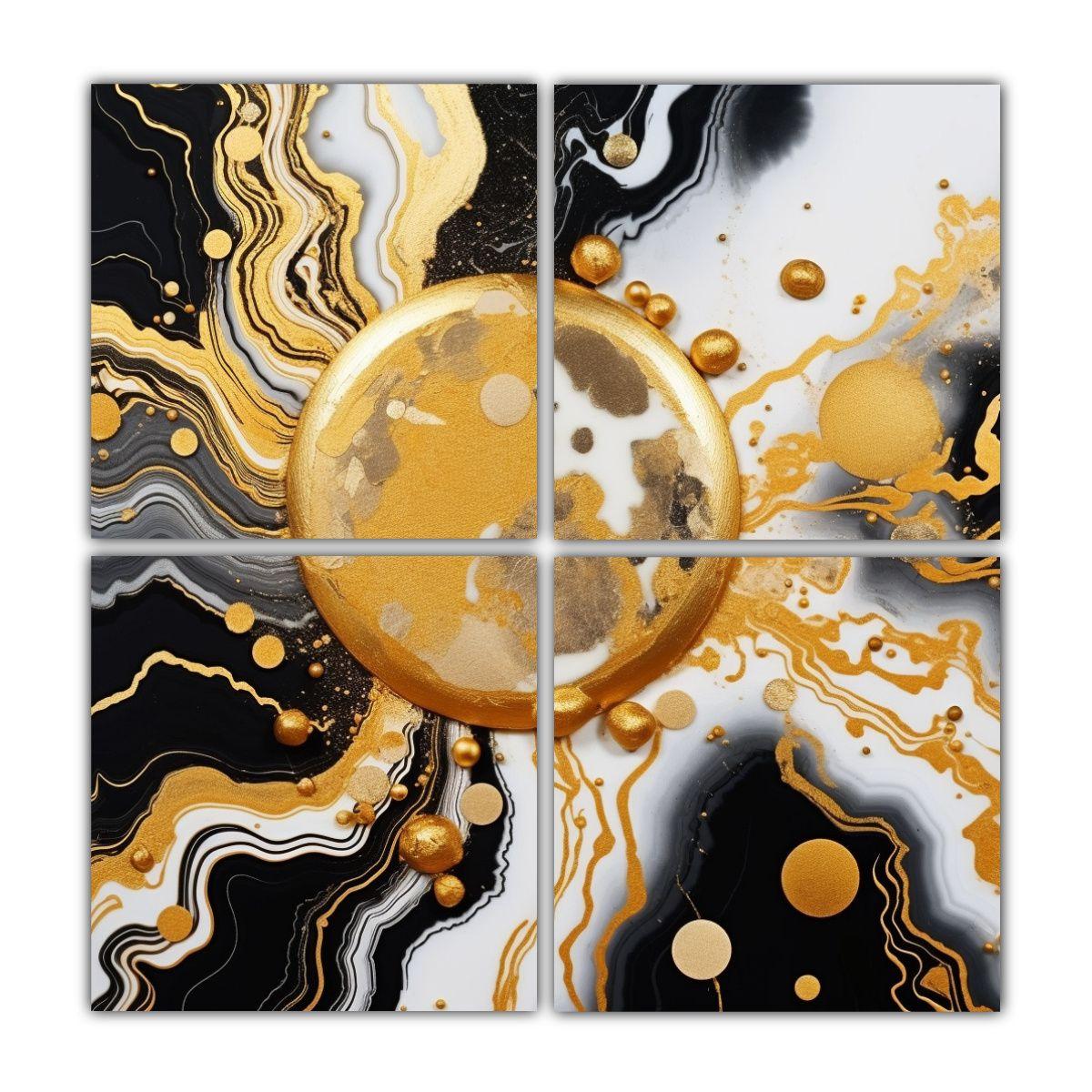 Pinturas Decorativas En Bastidor Con Tonos 100x100 Cm-0