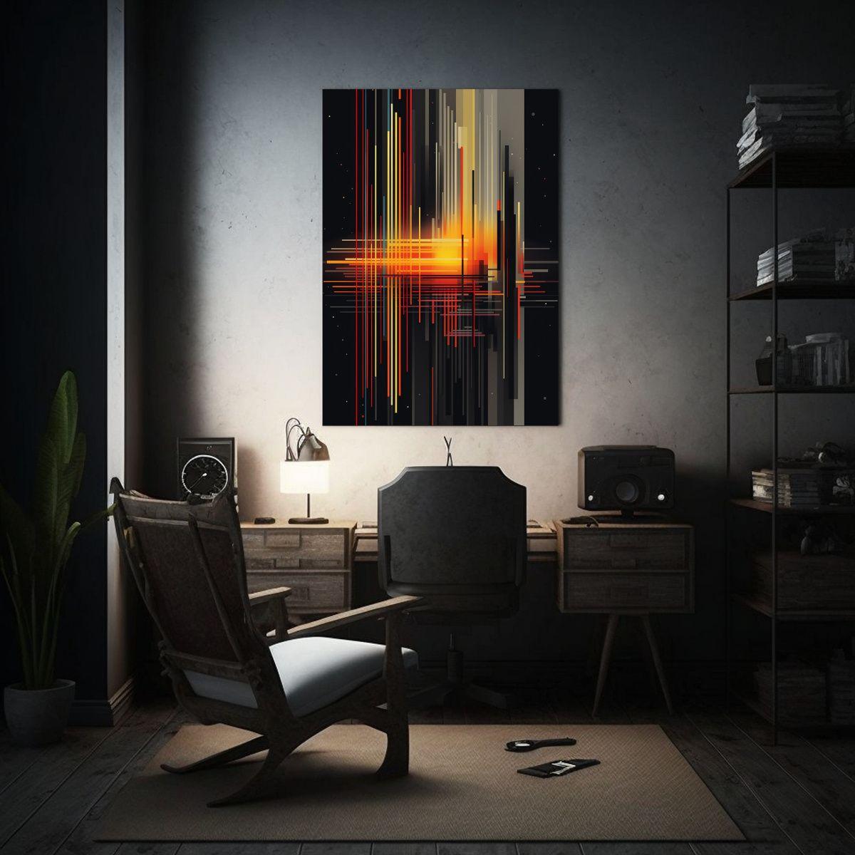 Pinturas De Decoración Con Líneas Coloridas 50x75cm-2