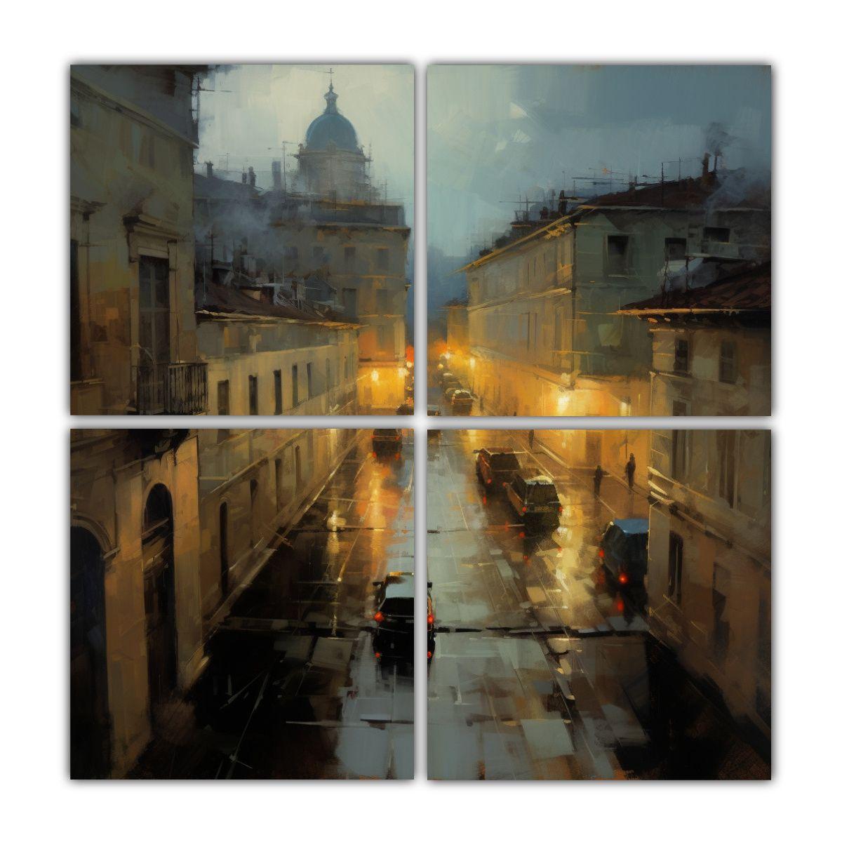 Cuadro Lienzo Movimiento Cuarto Vista Panorámica 140x140 Cm-0