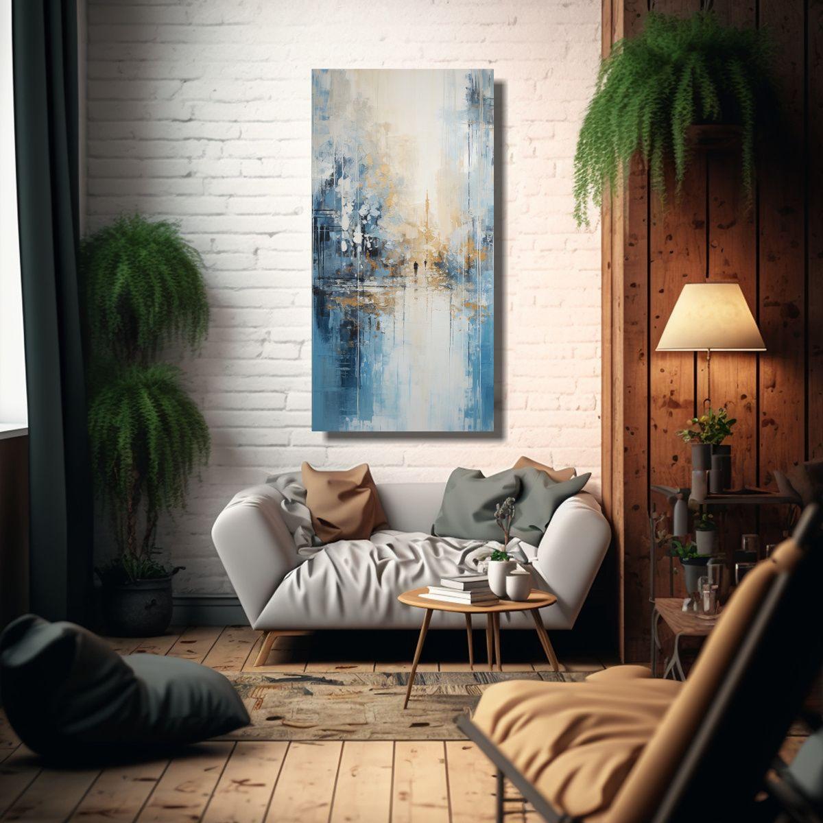 Cuadro Expresión Estética: Un Paisaje Urbano 80x160cm-2