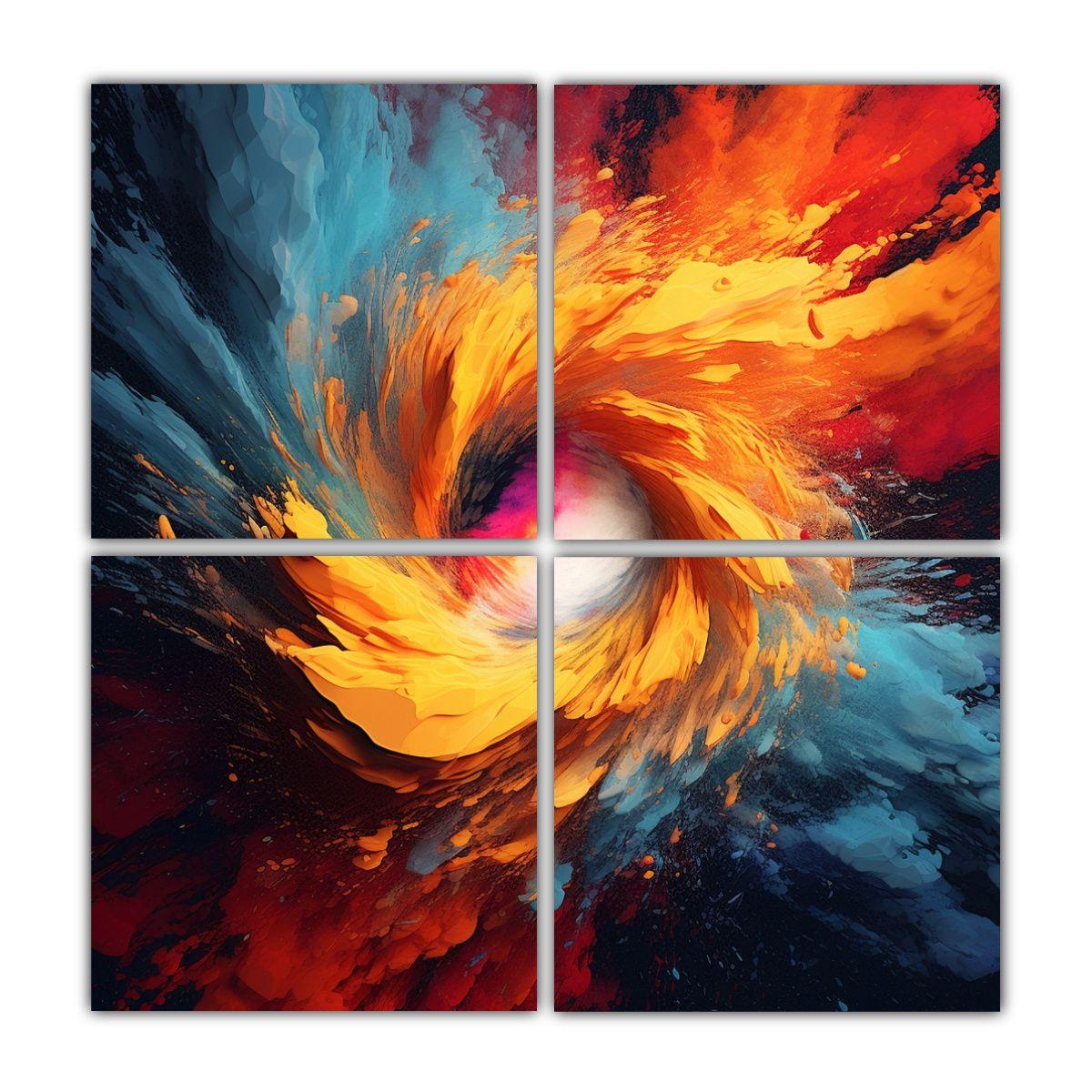 Pintura Decorativa Abstracta Digital De Alta 160x160 Cm-0