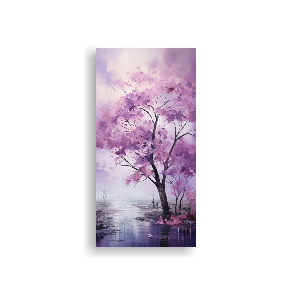 Cuadro Abstracto De Composición Floral En 60x120cm-0