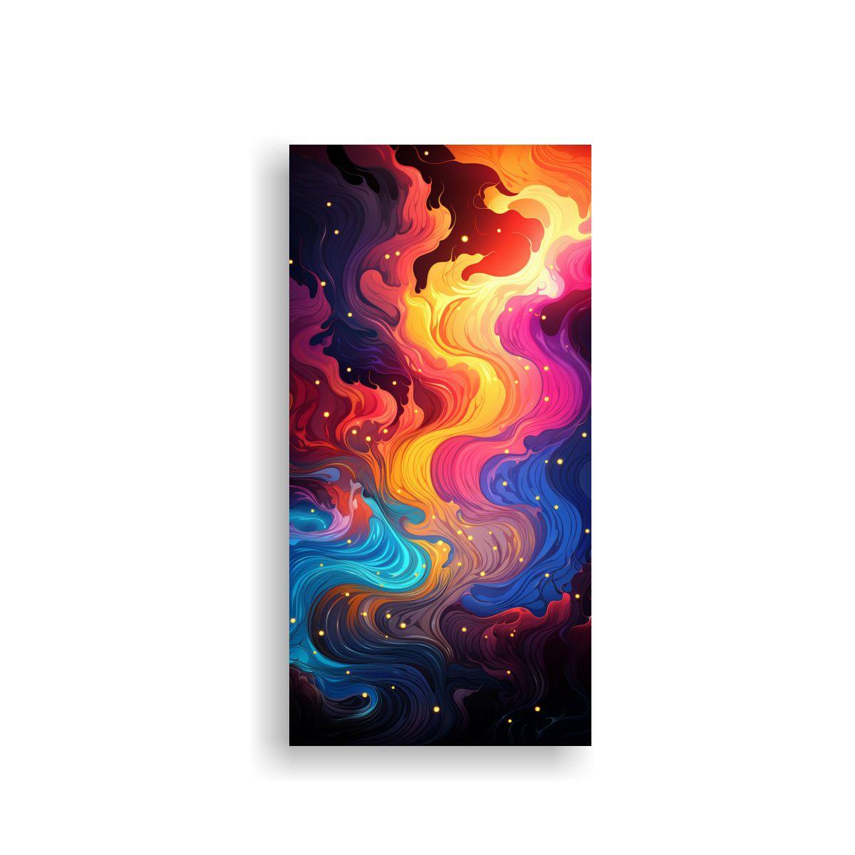 Cuadro Imagen Enigmático Marbling Plano Lienzo 50x100cm-0