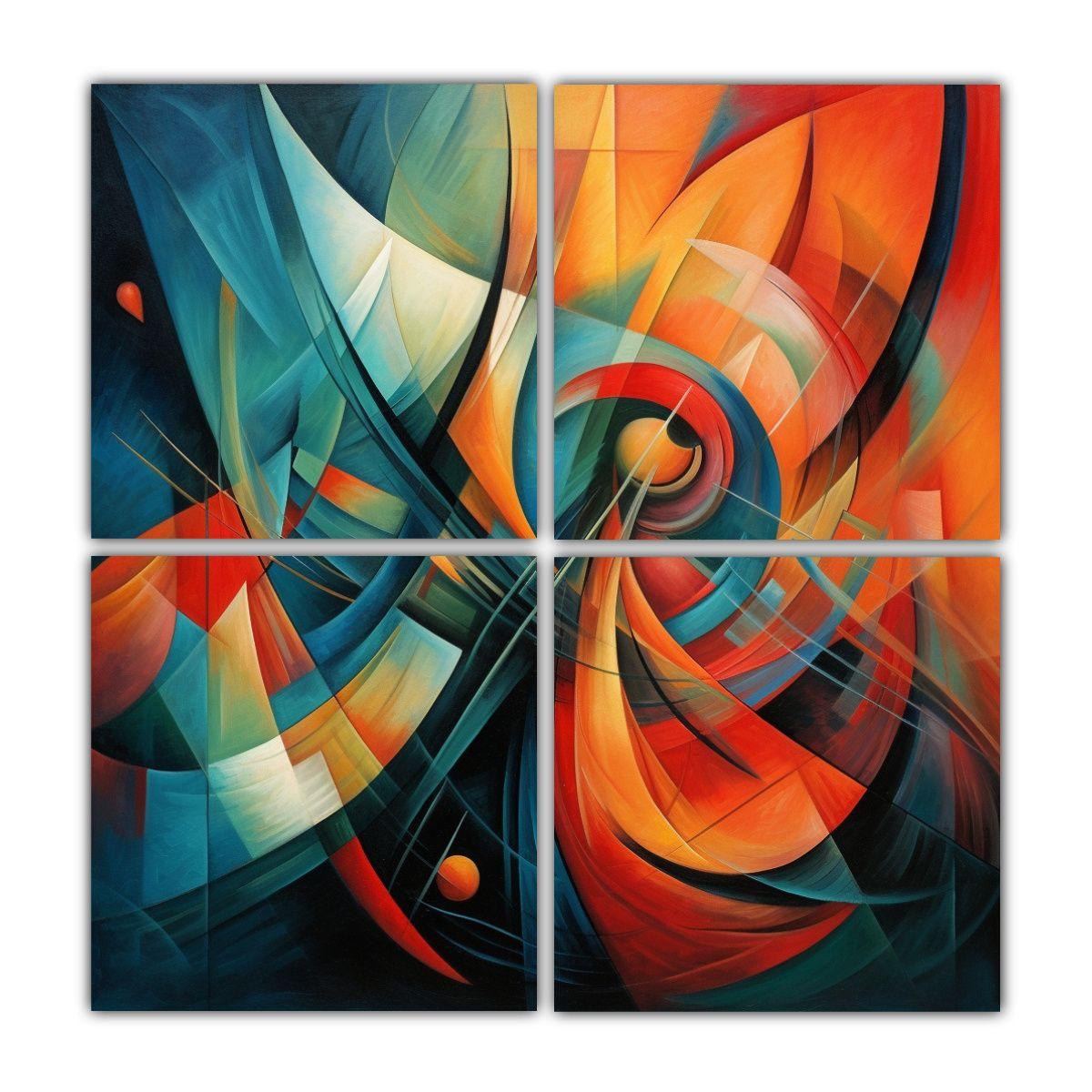 Pinturas Abstractas Lineales Para Decoración De 200x200 Cm-0