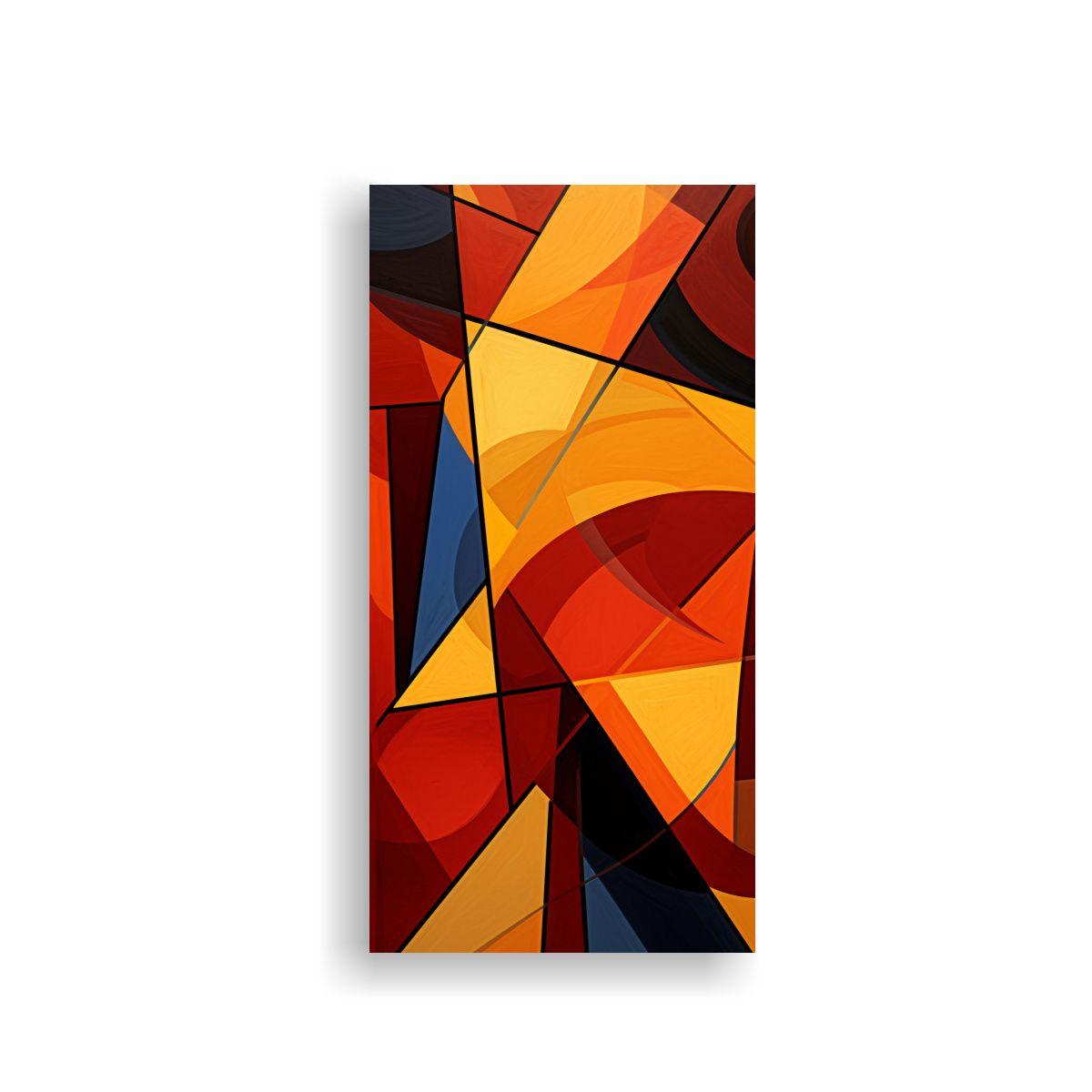 Cuadro Galeria Abstracto: Inspirado En El Cubismo 30x60cm-0