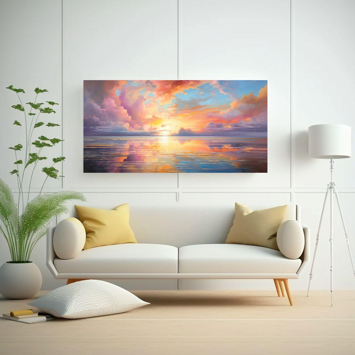 Pinturas De Contraste Horizontal Al Amanecer Y Ata 40x20cm-2