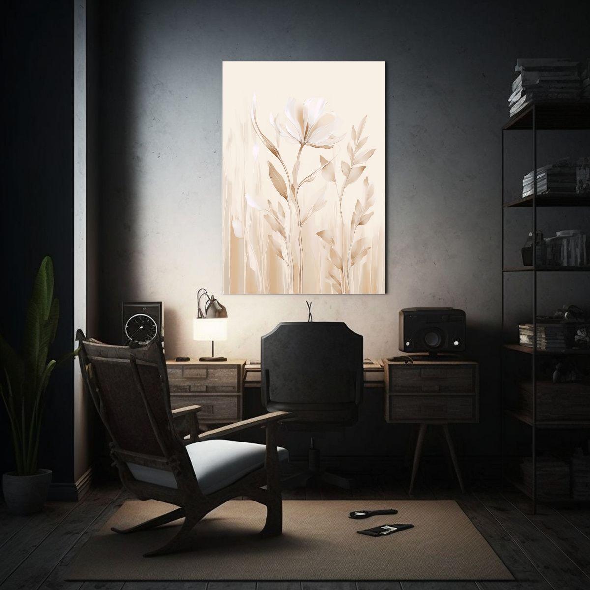 Cuadro Acrílico Pintado A Mano De Planta 60x90cm-2