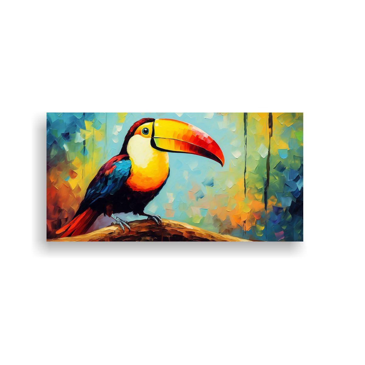 Cuadro Venta Personalidad: Aves Tucanes Estilo 60x30cm-0