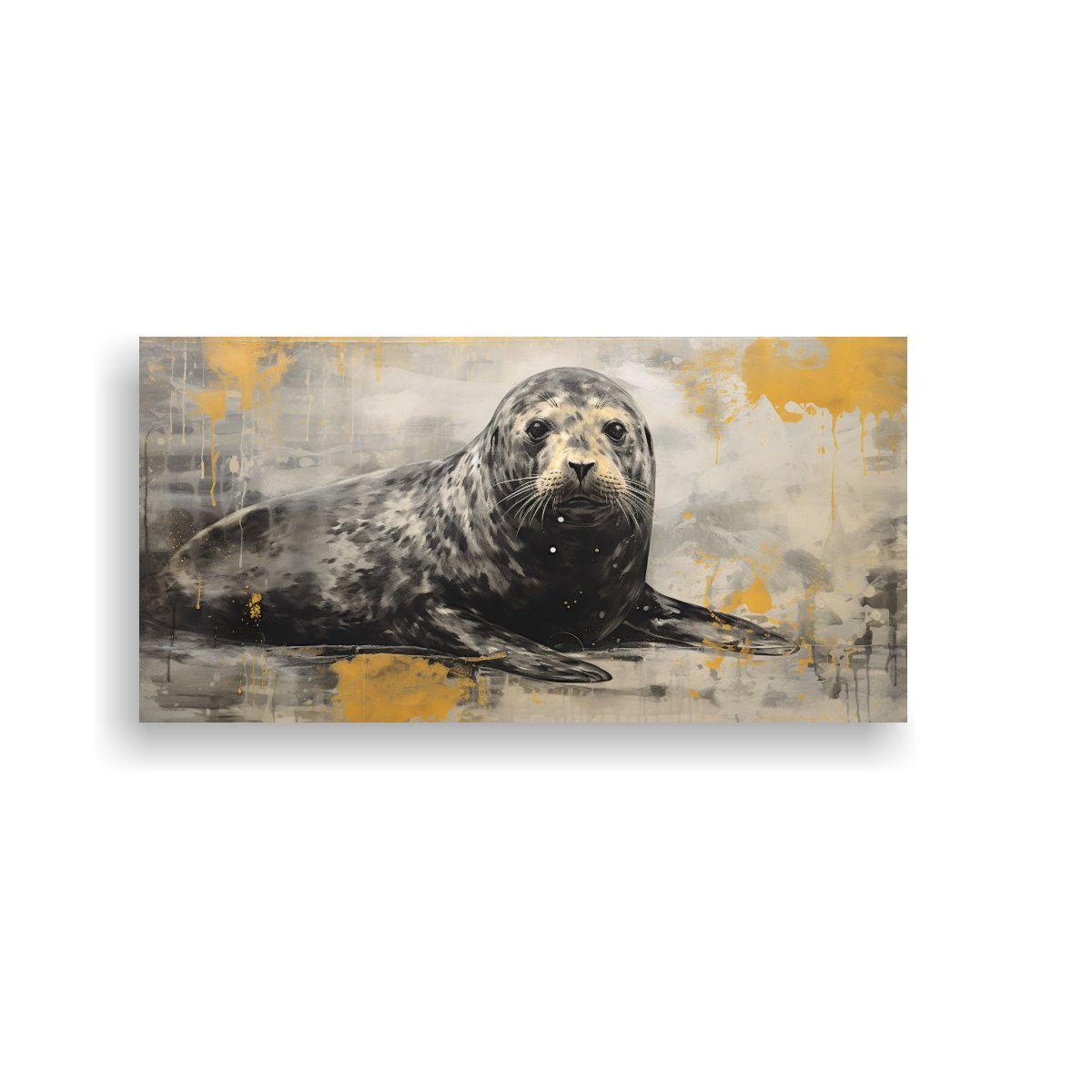Arte De Pared Vintage Impactante A Sellos En 120x60cm-0