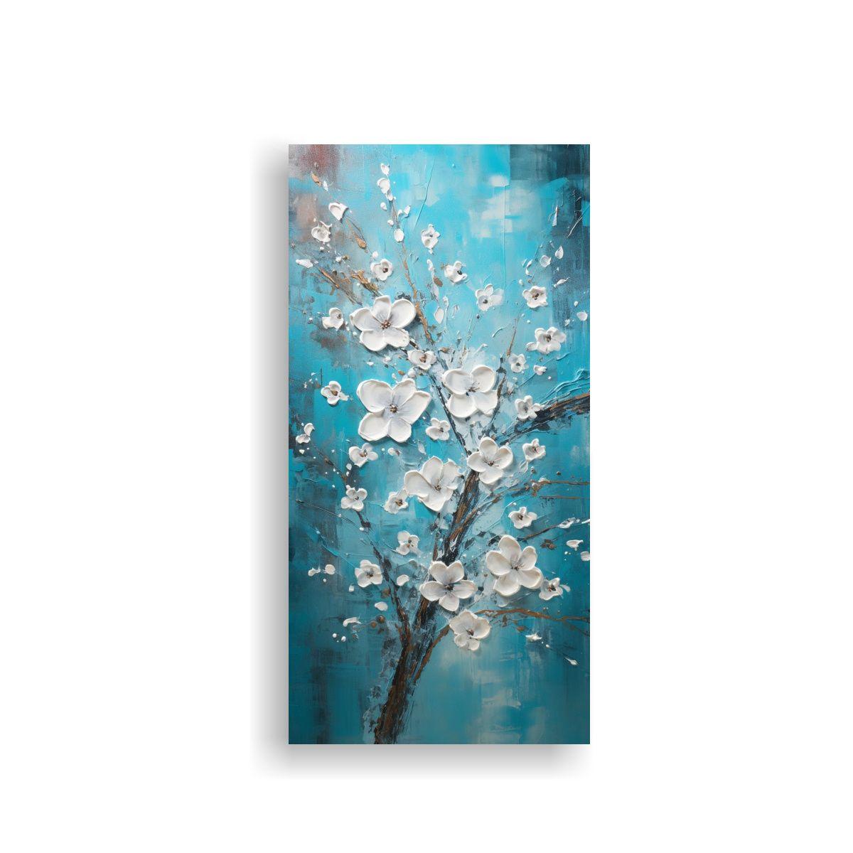 Cuadro Lienzo Tonos Actuales Pintura De Cerezos 30x60cm-0