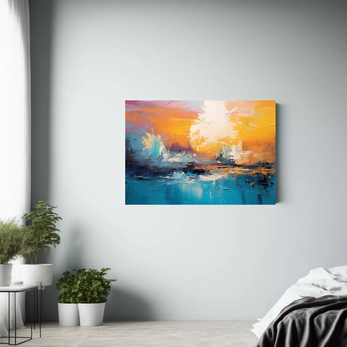 Viaje De Perspectiva De Colores A Través De Paisajes Abstra 50x40cm-2