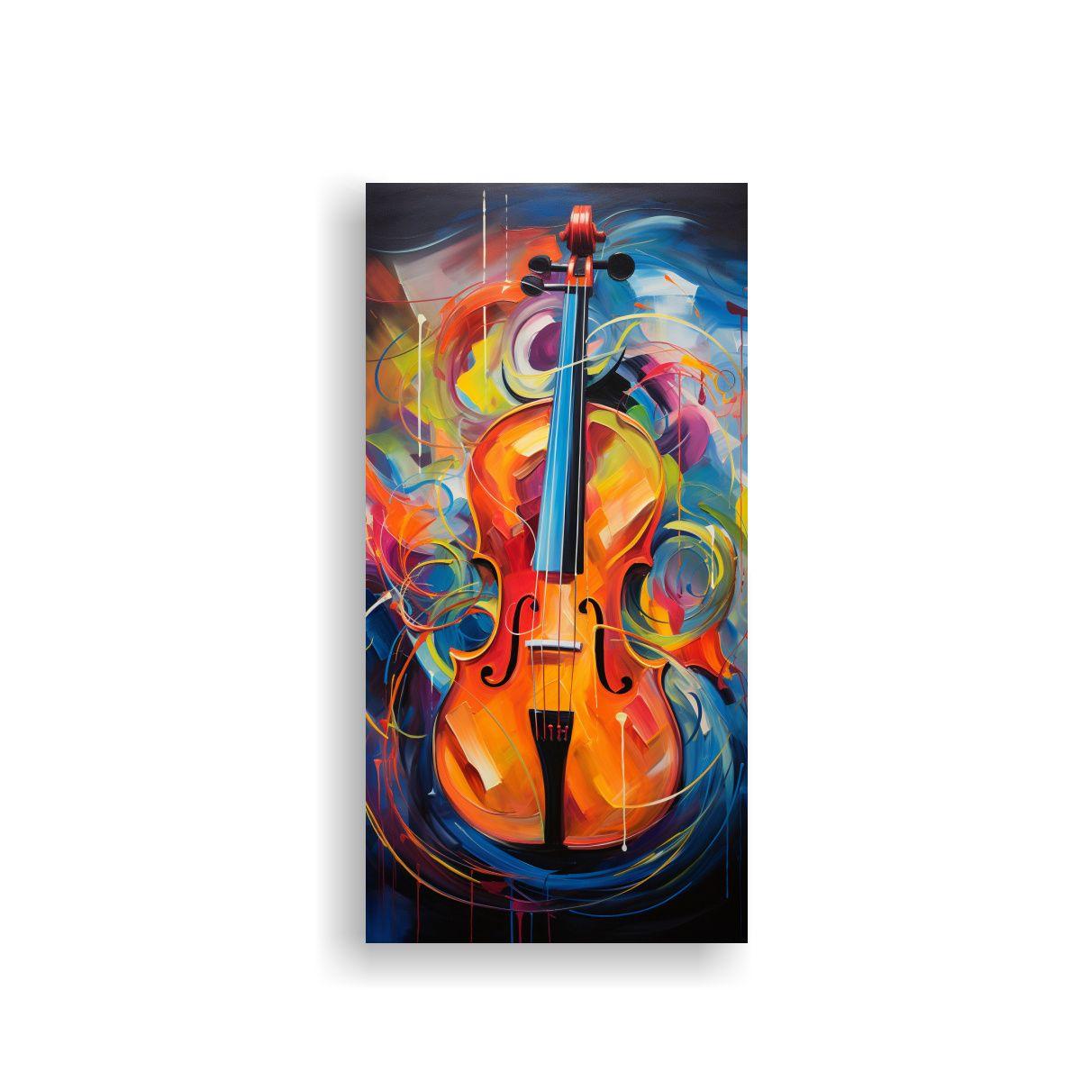 Tela En Bastidor Composición Creativa De Arte 20x40cm-0
