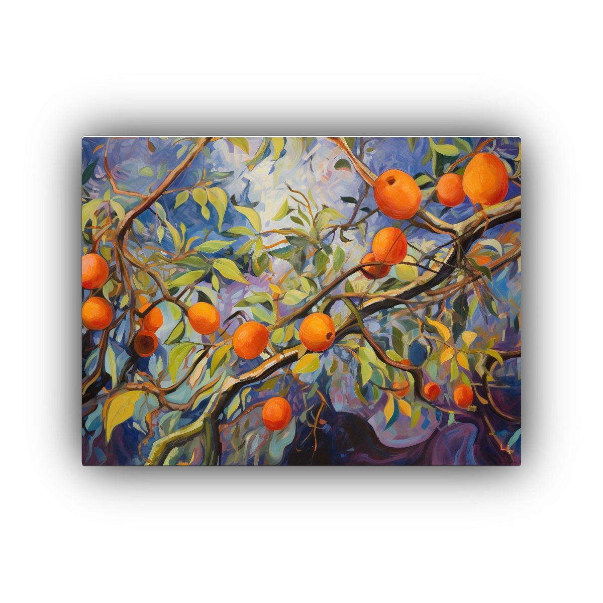 Cuadro Composición Frutal Detallado En Estilo Abstracto Con 60x40cm-0