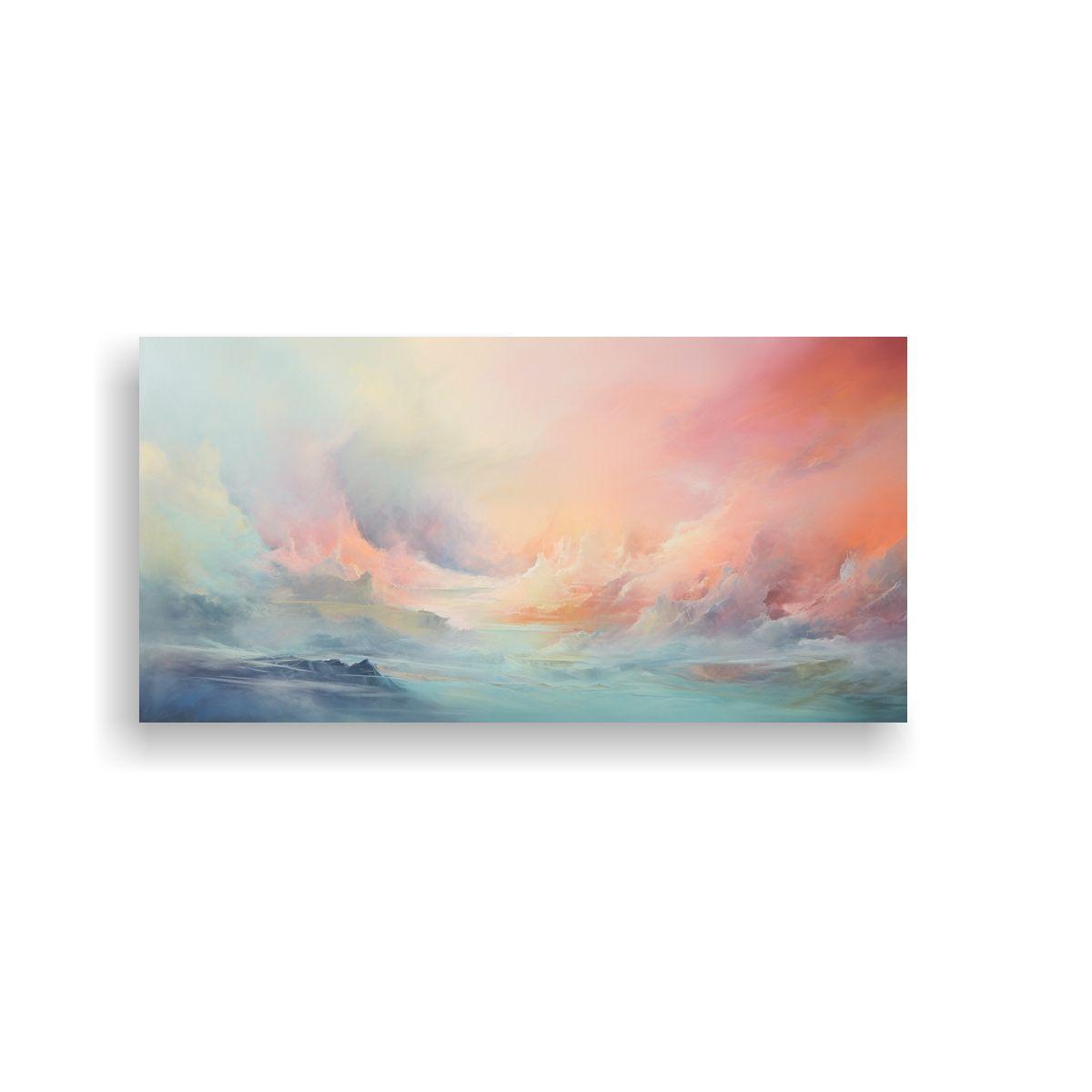 Paisaje Abstracto Con Colores Pastel Para 160x80 Cm-0