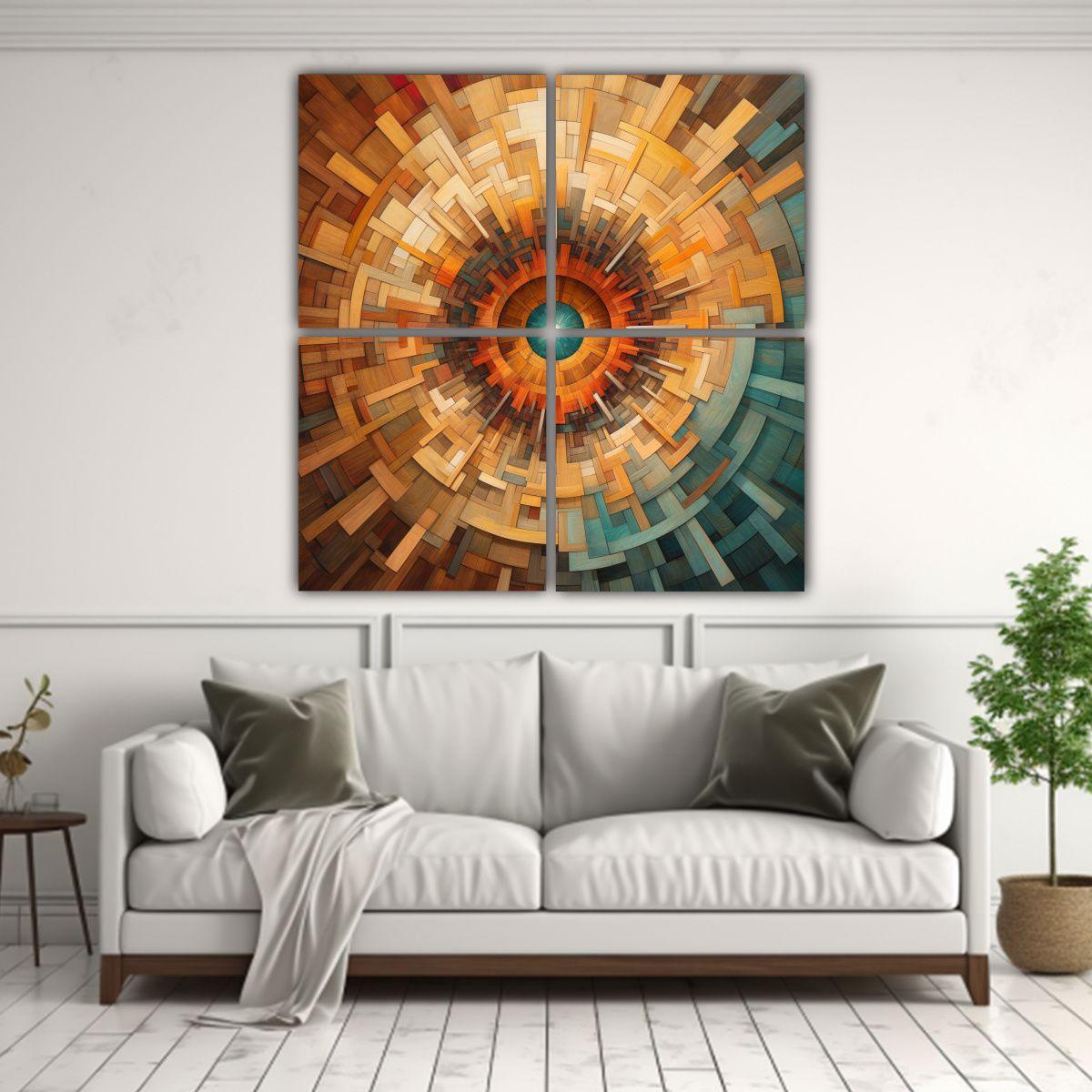 Pinturas Decorativas De Convergencia Radial 60x60 Cm-2