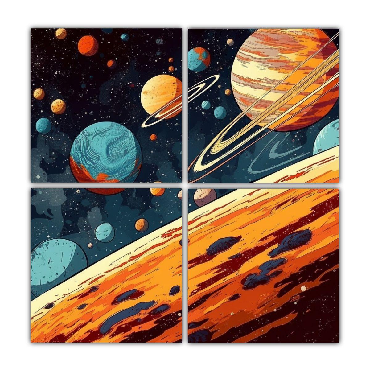 Pinturas Cómic Estilo Moderno Minimalista 160x160 Cm-0