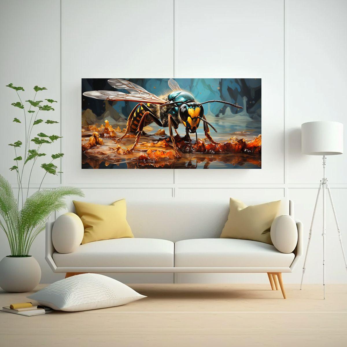 Pintura De Pared Estilo Clásico Con Colorida 120x60cm-2