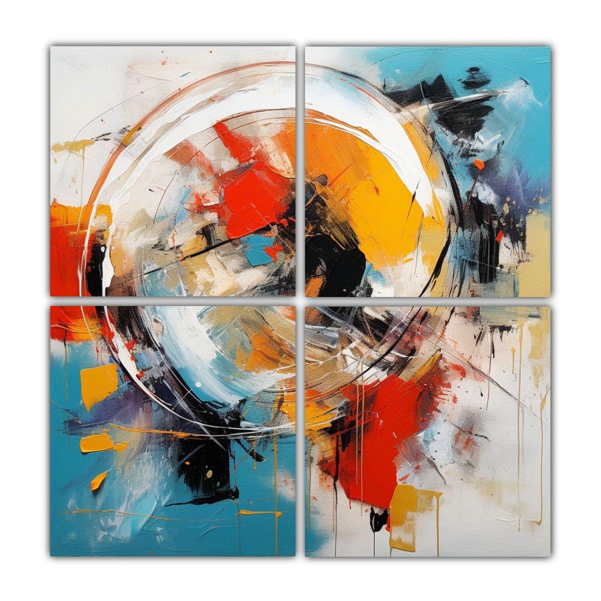 Pinturas De Arte Abstracto Figuras Prolíficas En 100x100 Cm-0