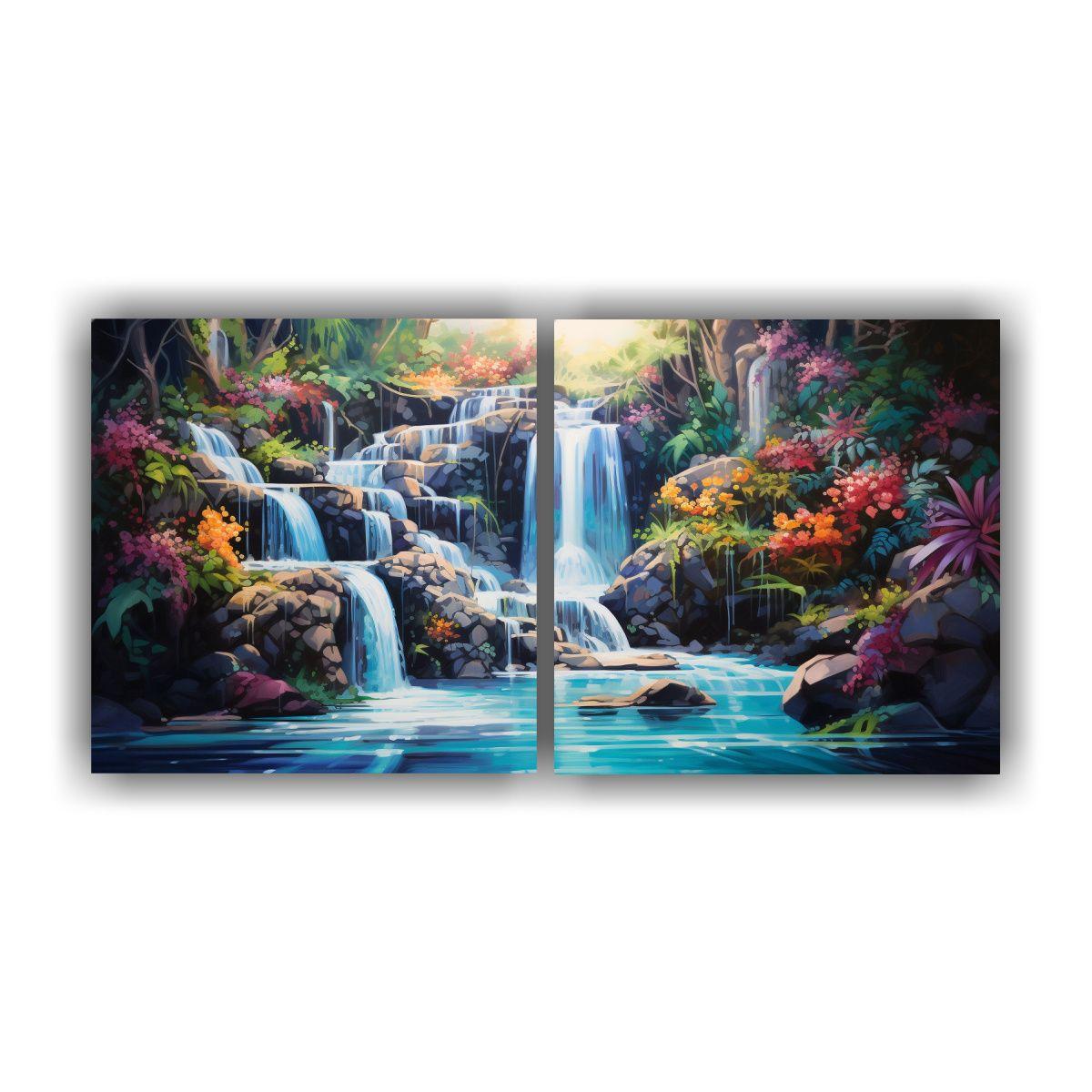 Pinturas Decorativas Abstractas En Acuarela 80x40 Cm-0