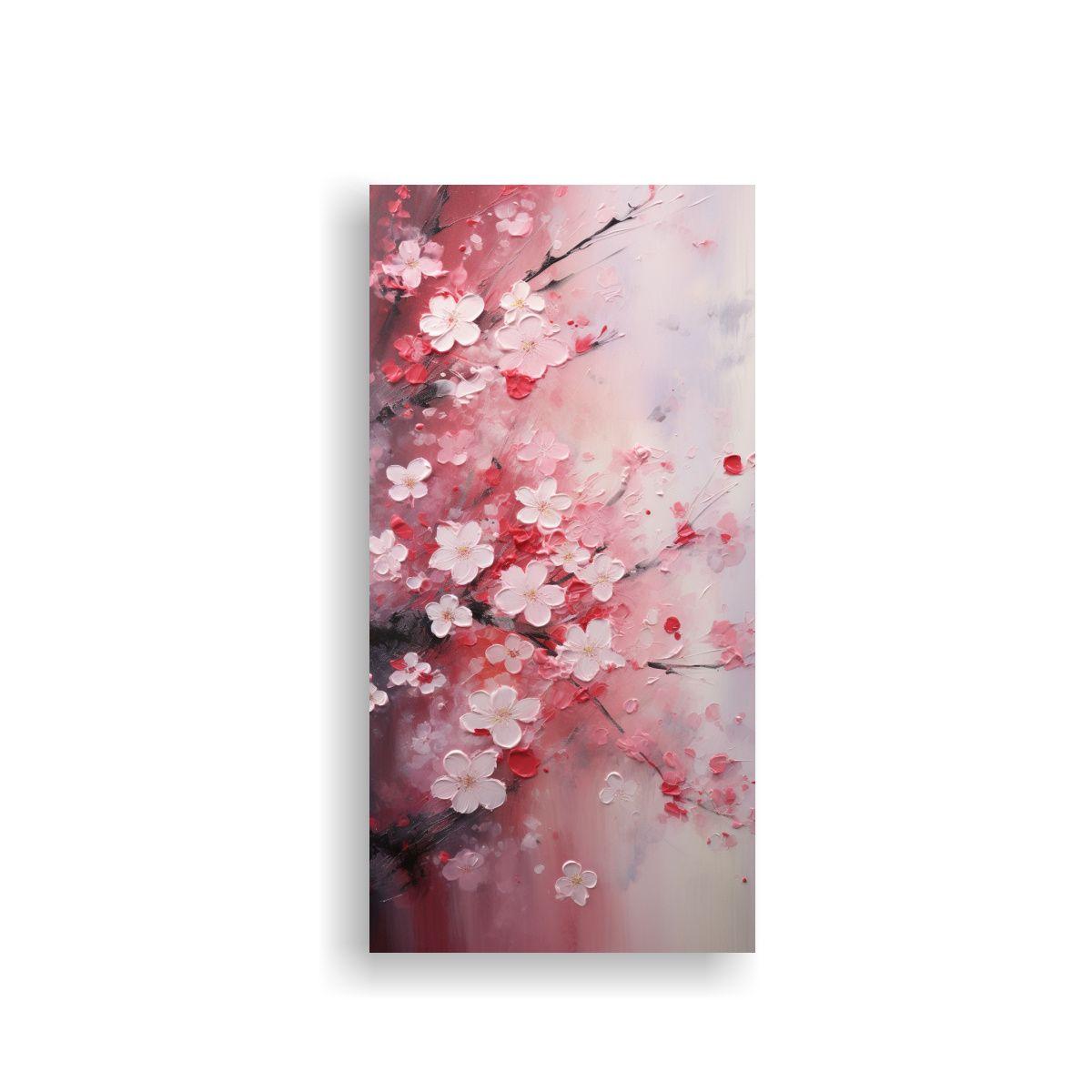Cuadro Abstracto Belleza Efímera De Los Cerezos 30x60cm-0