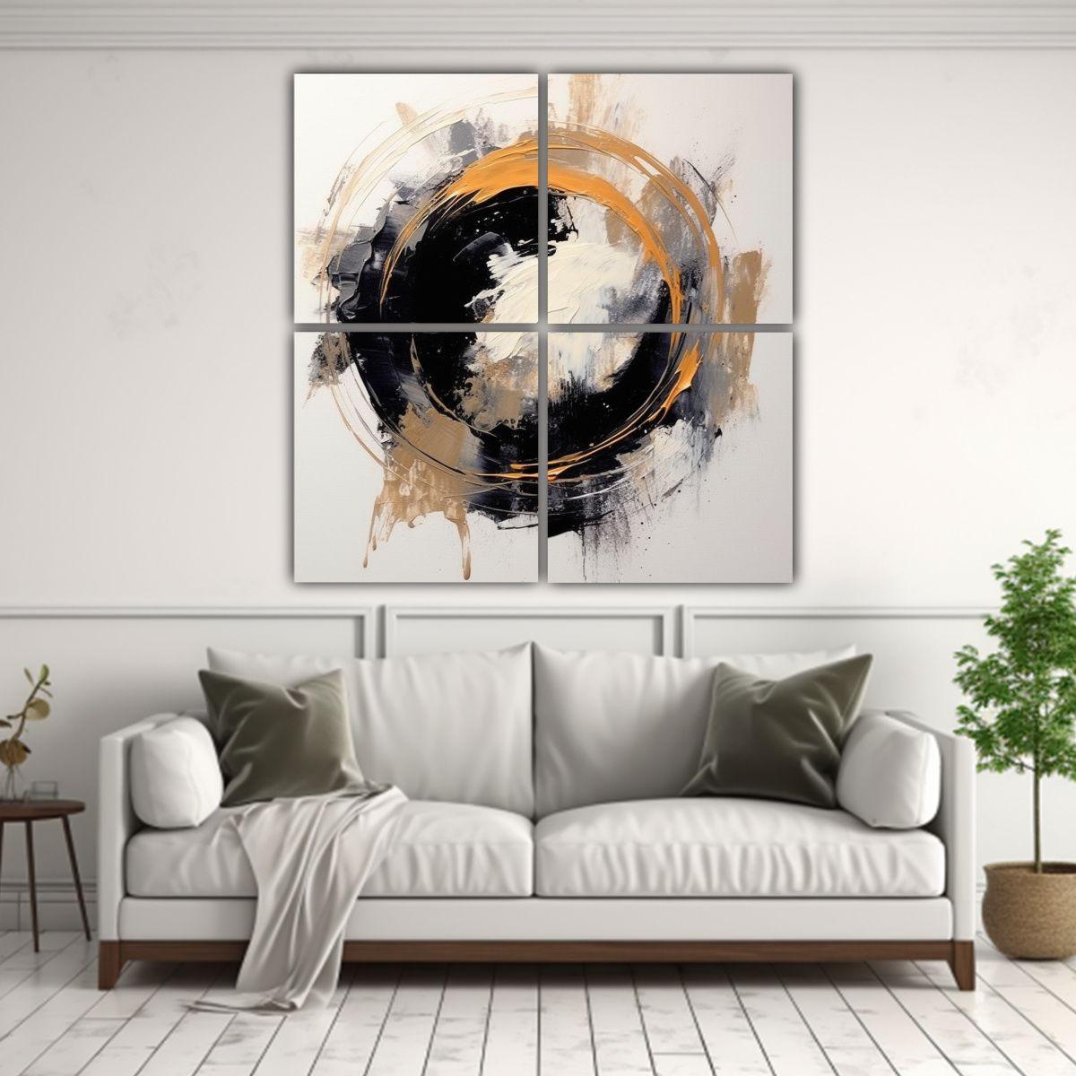 Cuadro De Lienzo Sublimado Elegante Abstracto 80x80 Cm-2
