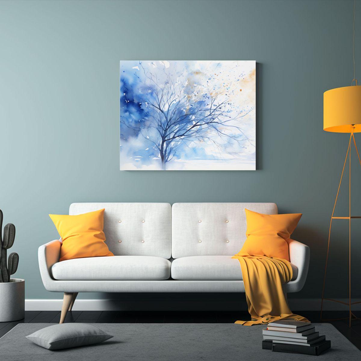Pintura Abstracta En Lienzo Para Cocina, árbol 60x40cm-2
