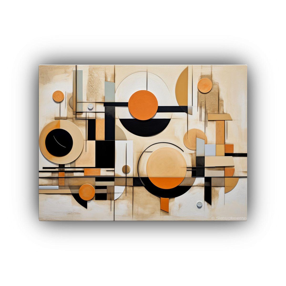Cuadro Abstracto Inspirado En Arte Zen Y Modernismo, Diseño 60x40cm-0