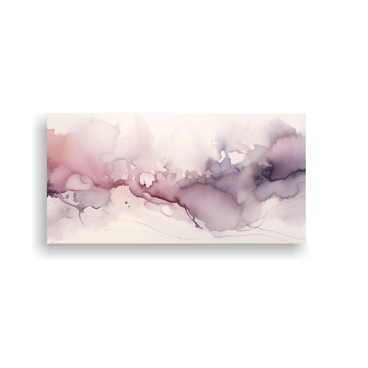 Textura Acuarela Gris Y Malva Con Pinturas 140x70 Cm-0