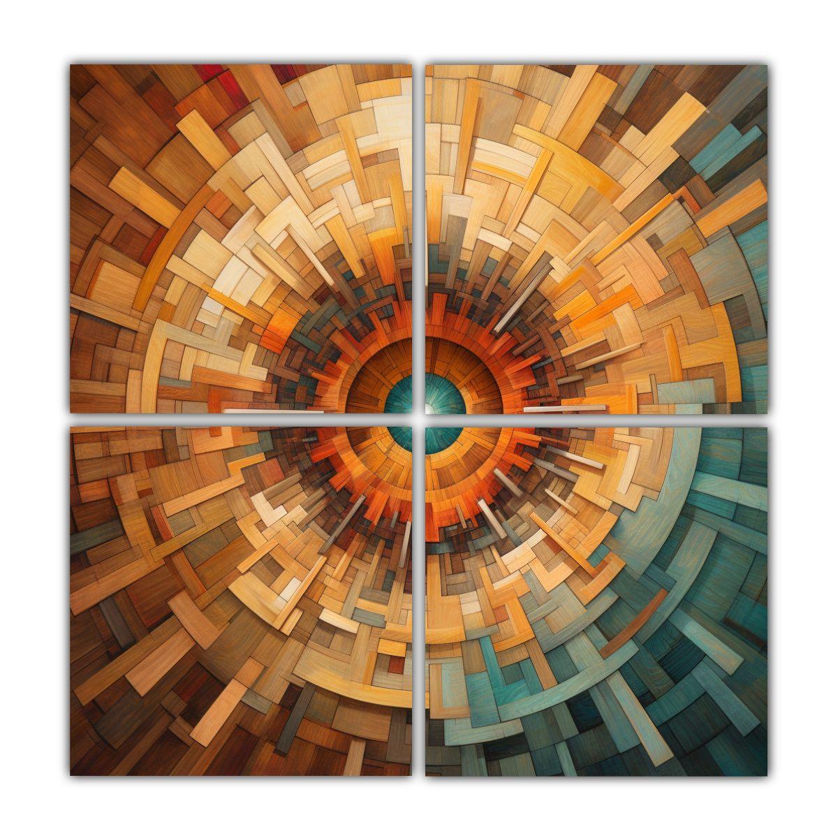Pinturas Decorativas De Convergencia Radial 40x40 Cm-0