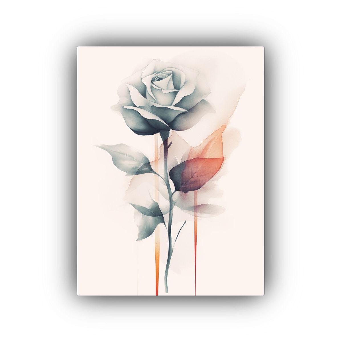 1 Cuadro Abstracto Minimalista Con Orquídeas En 20x30 Cm-0