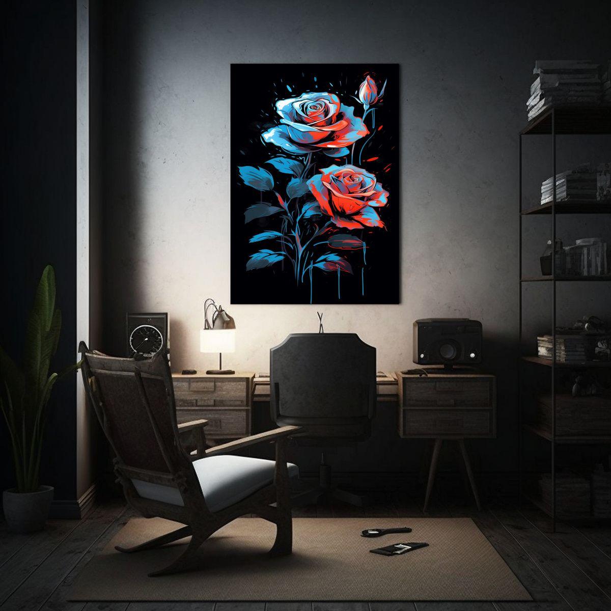 Cuadro Escenario Wild Dreams Arts Lienzo Rosas De 40x60cm-2