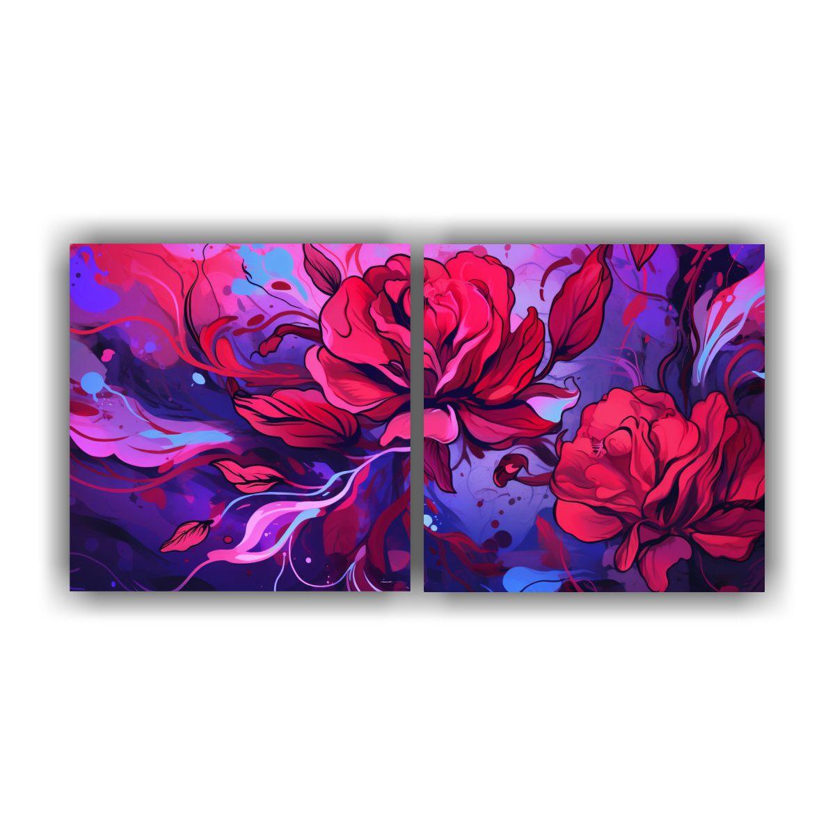 Conjunto 2 Lienzos De Tela Modernos Exclusivos 80x40 Cm-0