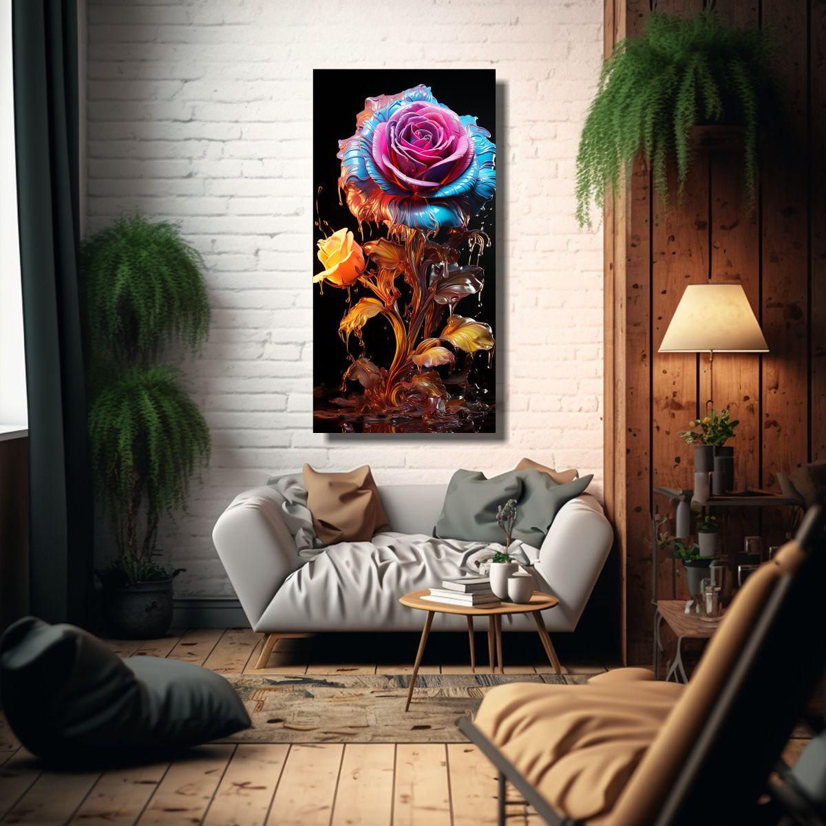 Pintura Decorativa Tribal Estética De Rosa 80x160cm-2