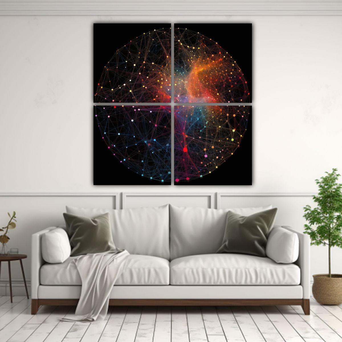 Pinturas Decorativas De Matemáticas Complejas AI 80x80 Cm-2