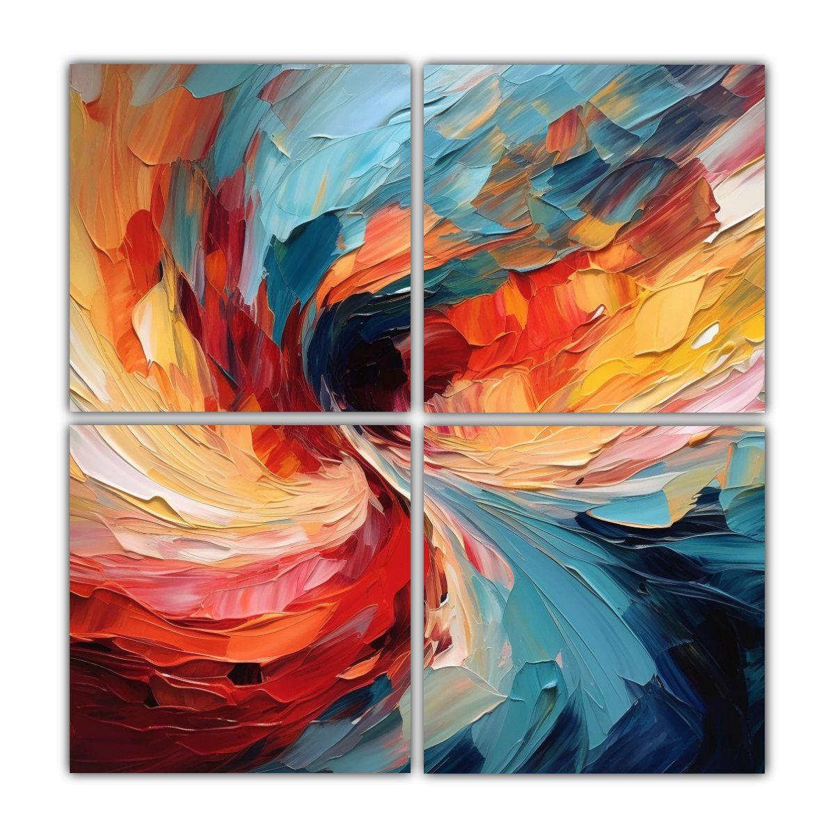 Cuadro Abstracto Original: Arte Expresivo De 120x120 Cm-0