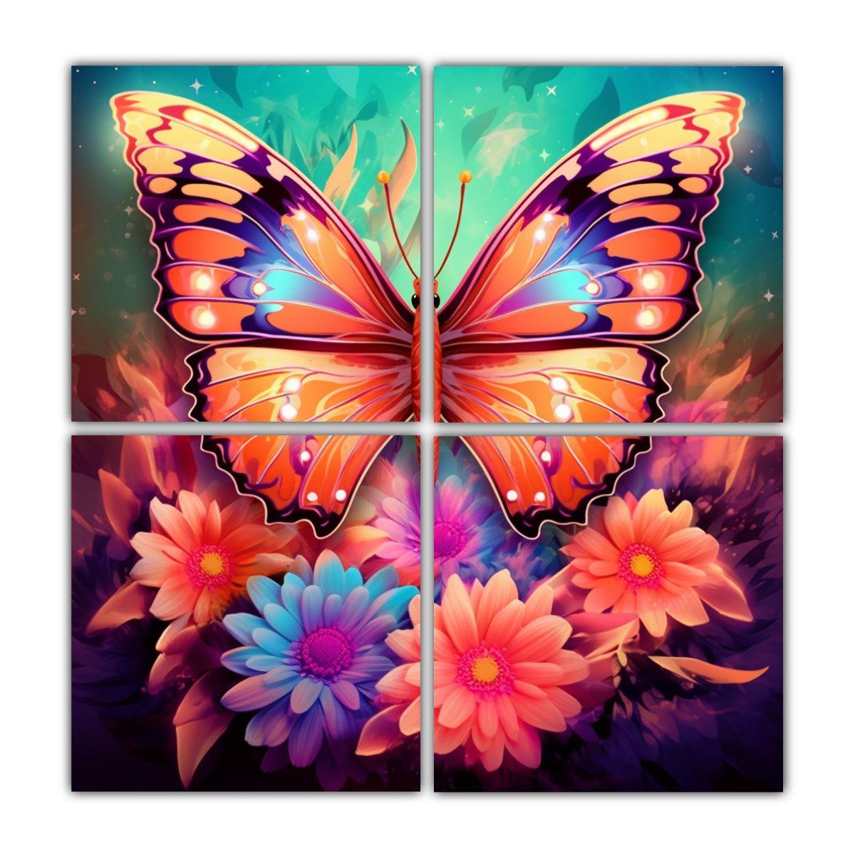 Cuadros De Tela Estilo Galería Guerreros 120x120 Cm-0