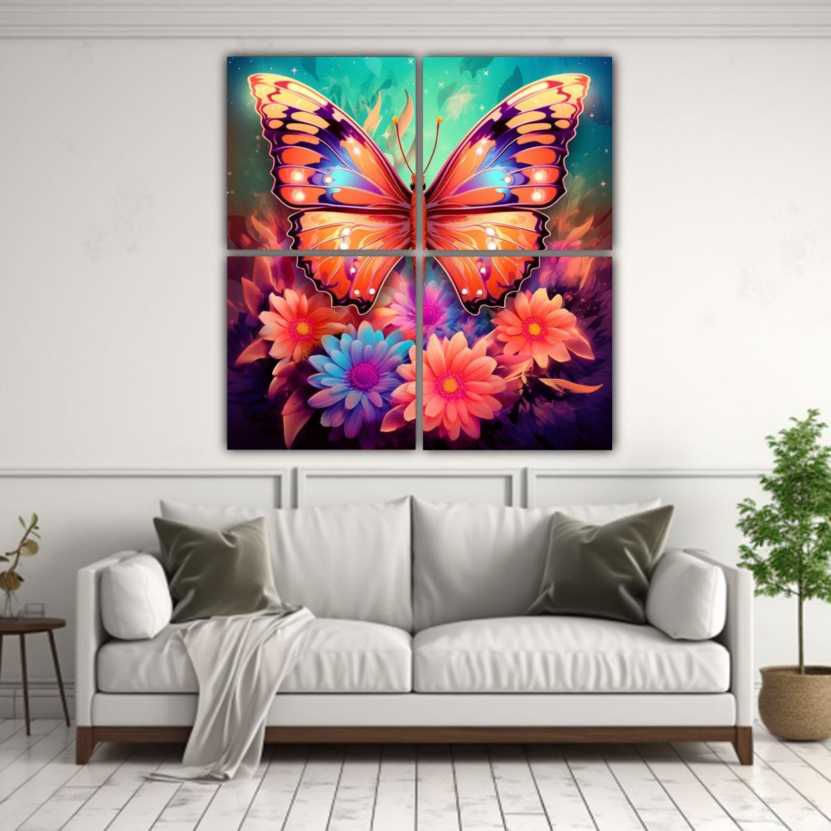 Cuadros De Tela Estilo Galería Guerreros 120x120 Cm-2