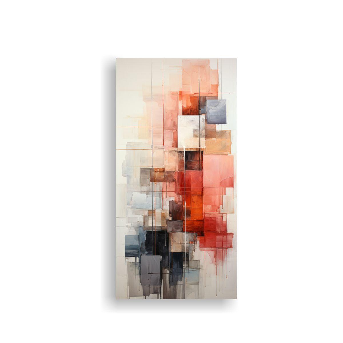 Cuadros De Decoración En Tonos Grises, Rosados, 60x120cm-0