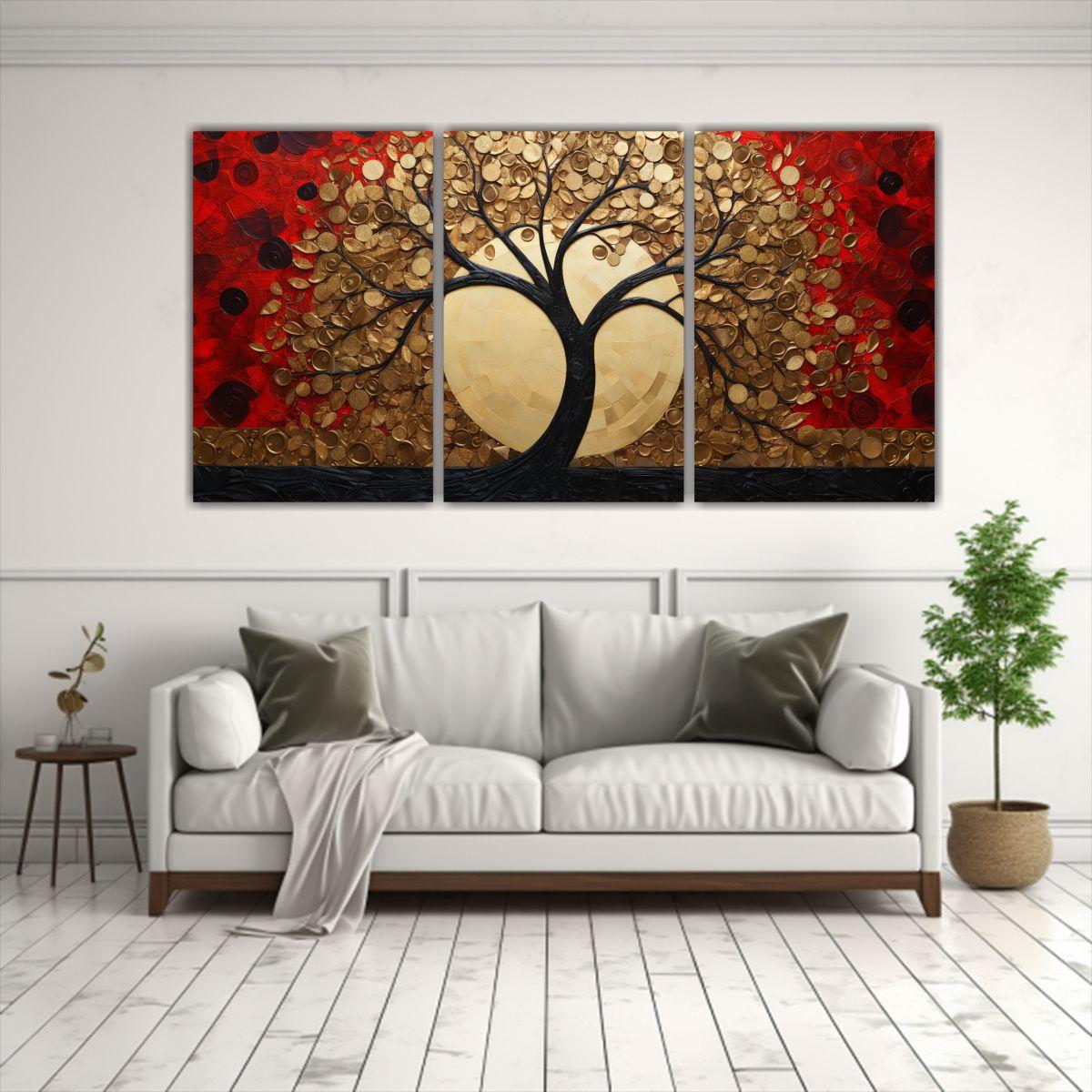 Conjunto 3 Artes Pared Forma Belleza Natural 60x30 Cm-2